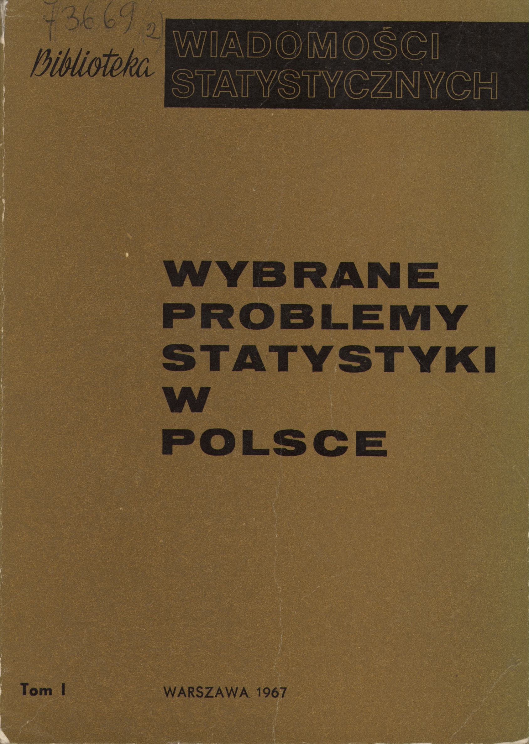 Okładka monografi - Wybrane problemy statystyki w Polsce